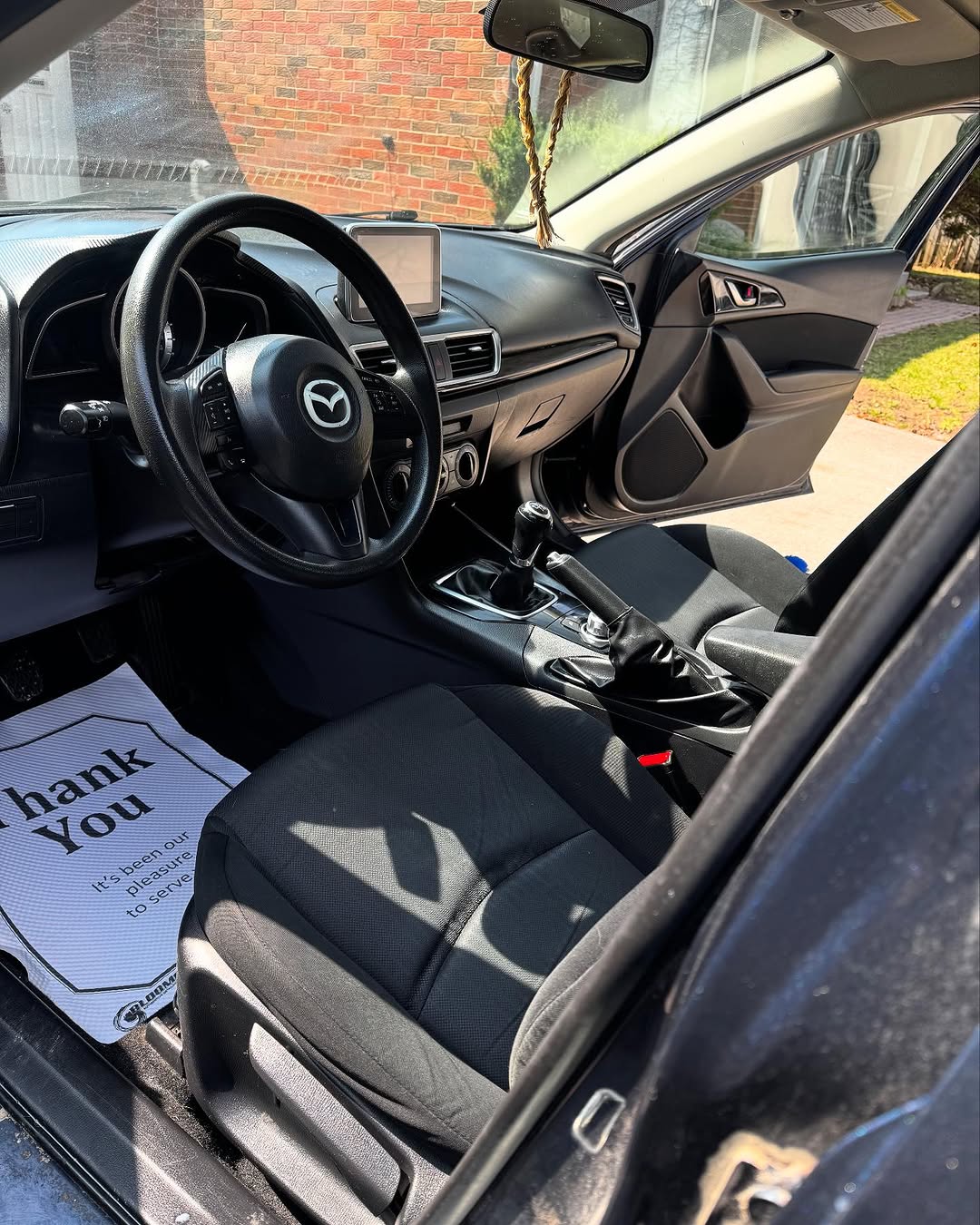 Mazda interior after deep cleaning